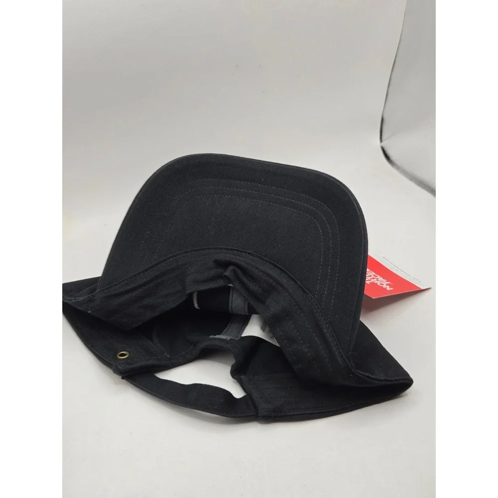 The North Face Retro Logo Hat Mens OS Black Adjustable Strapback Cotton Cap NEW